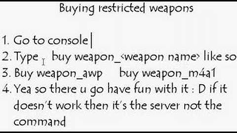 CS:S Buying restricted weapons