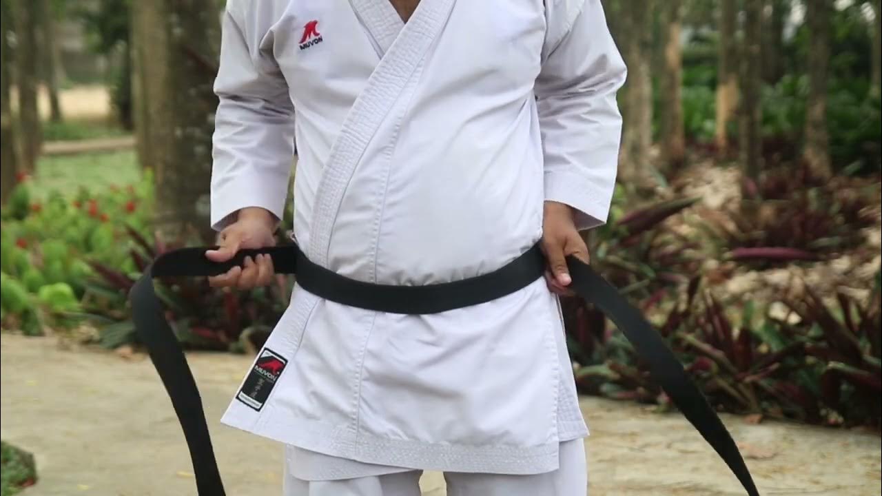 how-to-tie-karate-belt-cara-mengikat-sabuk-karate-youtube