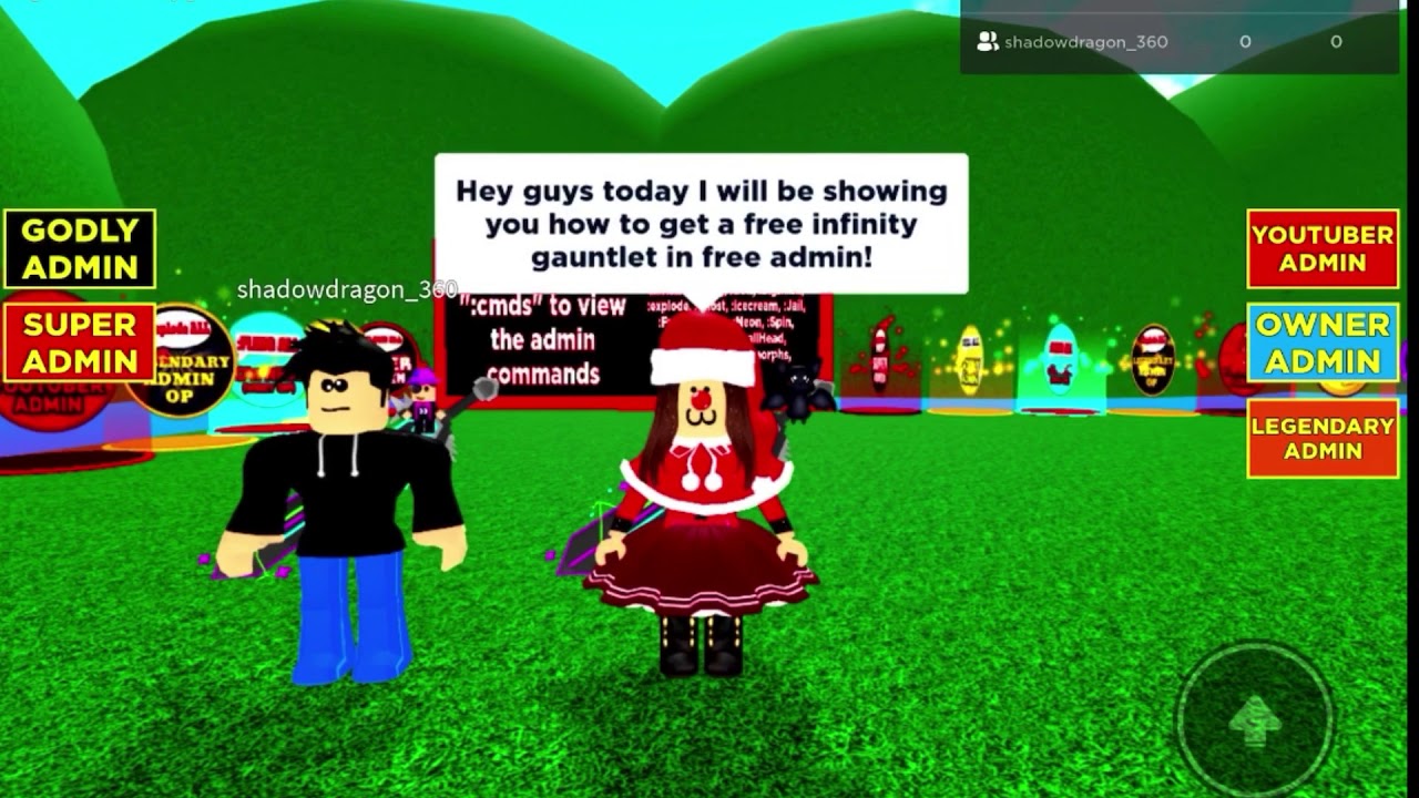 How To Get A Free Gauntlet In Free Admin Youtube - roblox infinity gauntlet gear code