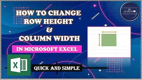 How to Change Column Width and Row Height in Excel | Full Microsoft Excel Course | in Urdu / Hindi