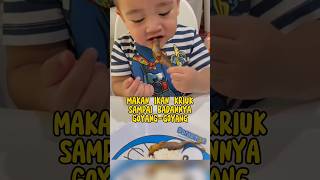 Rayyanza Makan Ikan Kriuk, Gemes Banget ❗  #rayyanza #rafathar #raffiahmad