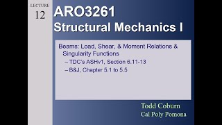 Strength I: L-12e Beams - Load, Shear & Moment Relations & Singularity Functions