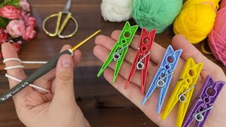 💰I made 150 in one day and I sold them all! with Clothes Peg .EASY CROCHET KNITTING IDEA RECYCLING