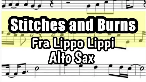 Stitches and Burns Alto Sax Sheet Music Backing Track Play Along Partitura