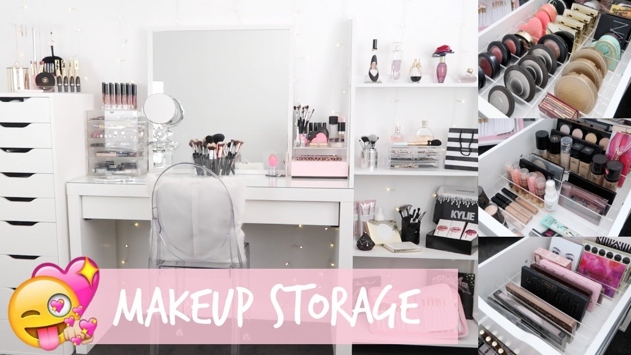 Makeup Storage Organization For Ikea Alex Drawers Youtube