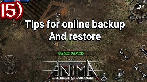 Anima ARPG how to fix online backup problem / character data restore problem