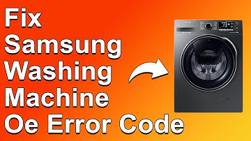 Samsung Washing Machine Oe Error Code (Meaning And How To Solve)