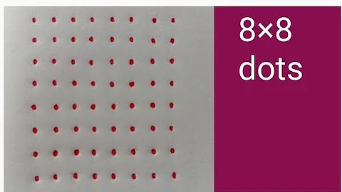 8×8 dots easy rangoli designs | simple kolam with dots | latest rangoli| easy dots muggulu |