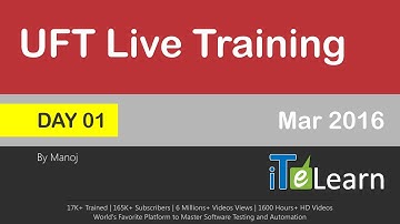 HP UFT Live Training Demo day 01 Mar 2016