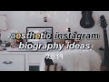aesthetic instagram biography ideas | b&amp;w, pastel and billie eilish inspired🕷