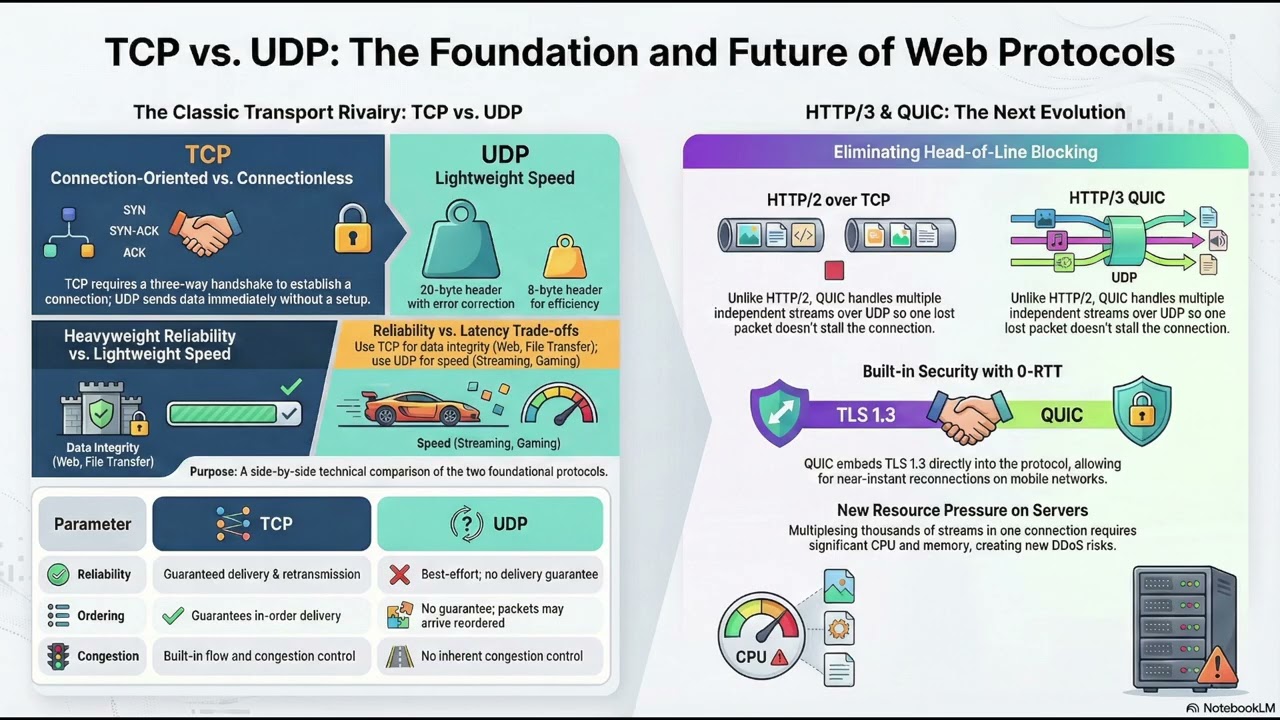 The Evolution of UDP: QUIC, HTTP/3, and Defending Against DDoS Attacks