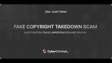 MaxJosef Meiers - Threat Alert: Impersonation, Fraud & Perjury in Malicious Takedown Scam