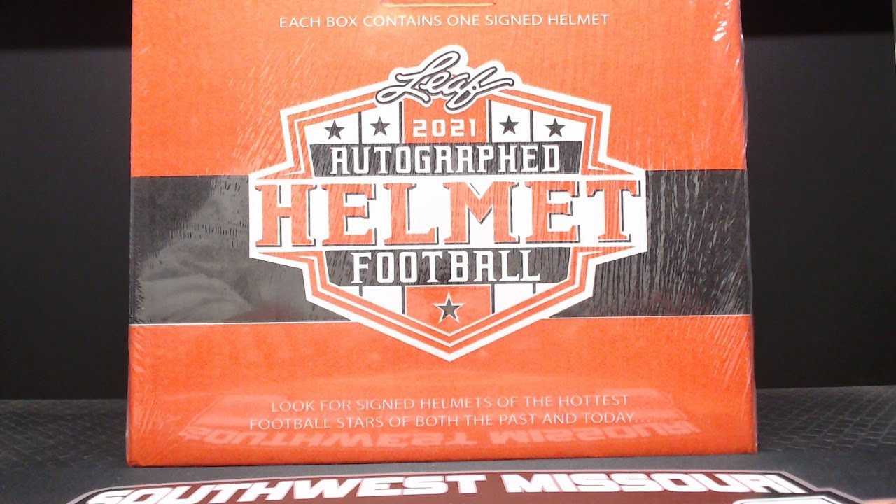 1 BOX FOOTBALL MEMORABILIA BREAK 2021 LEAF AUTOGRAPHED FULL SIZE HELMET