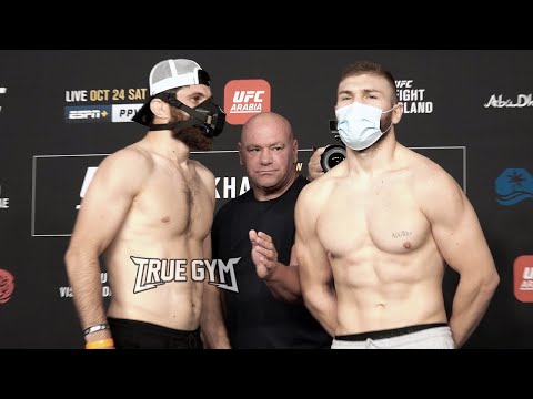 Битвы взглядов UFC 254 Хабиб - Гэтжи  Final face offs Khabib vs Gaethje weight in staredowns