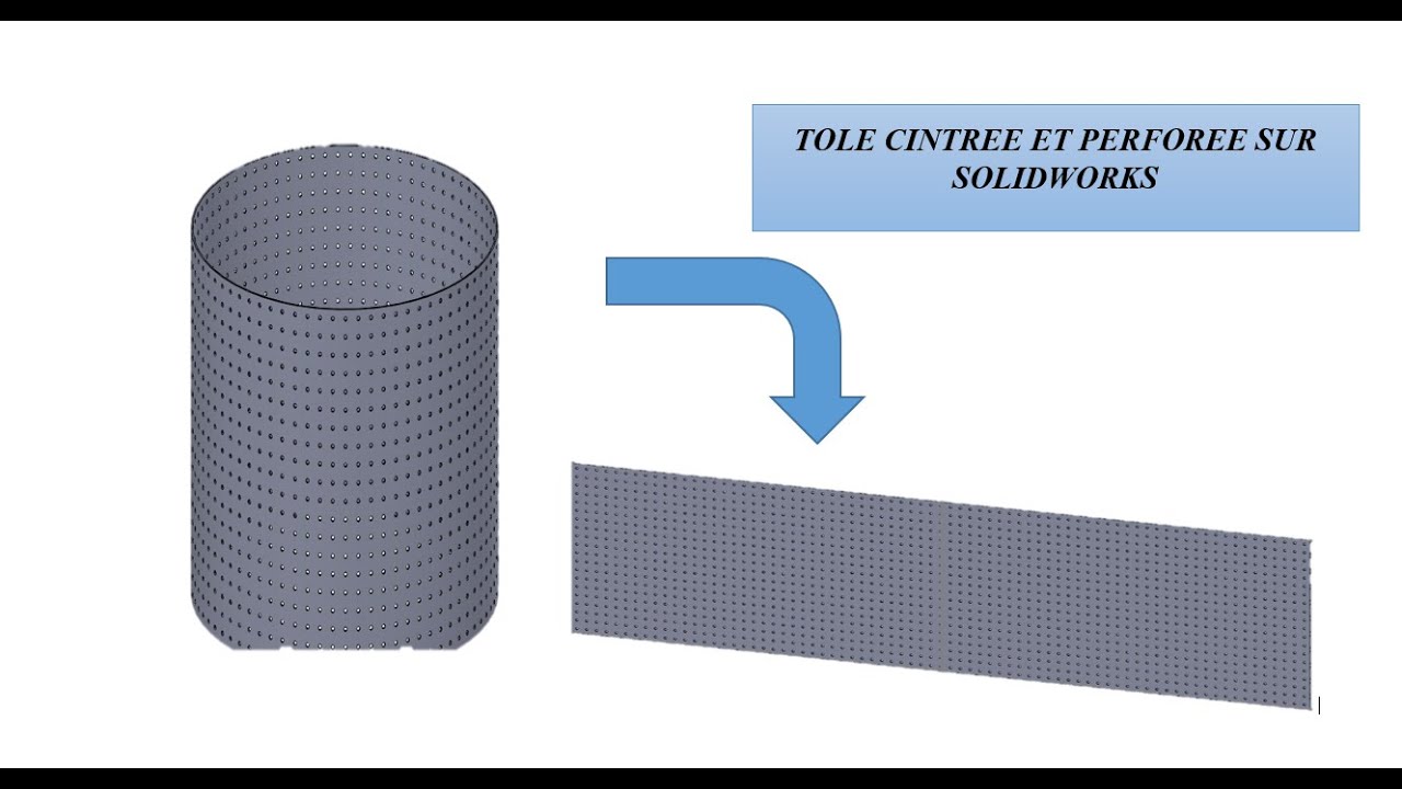 SolidWorks pour débutants PART 2 : modélisation d'une tôle perforée