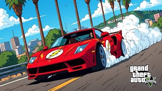 The Flash Driving a Super Fast Car and Exploring the Streets of Los Santos GTA 5