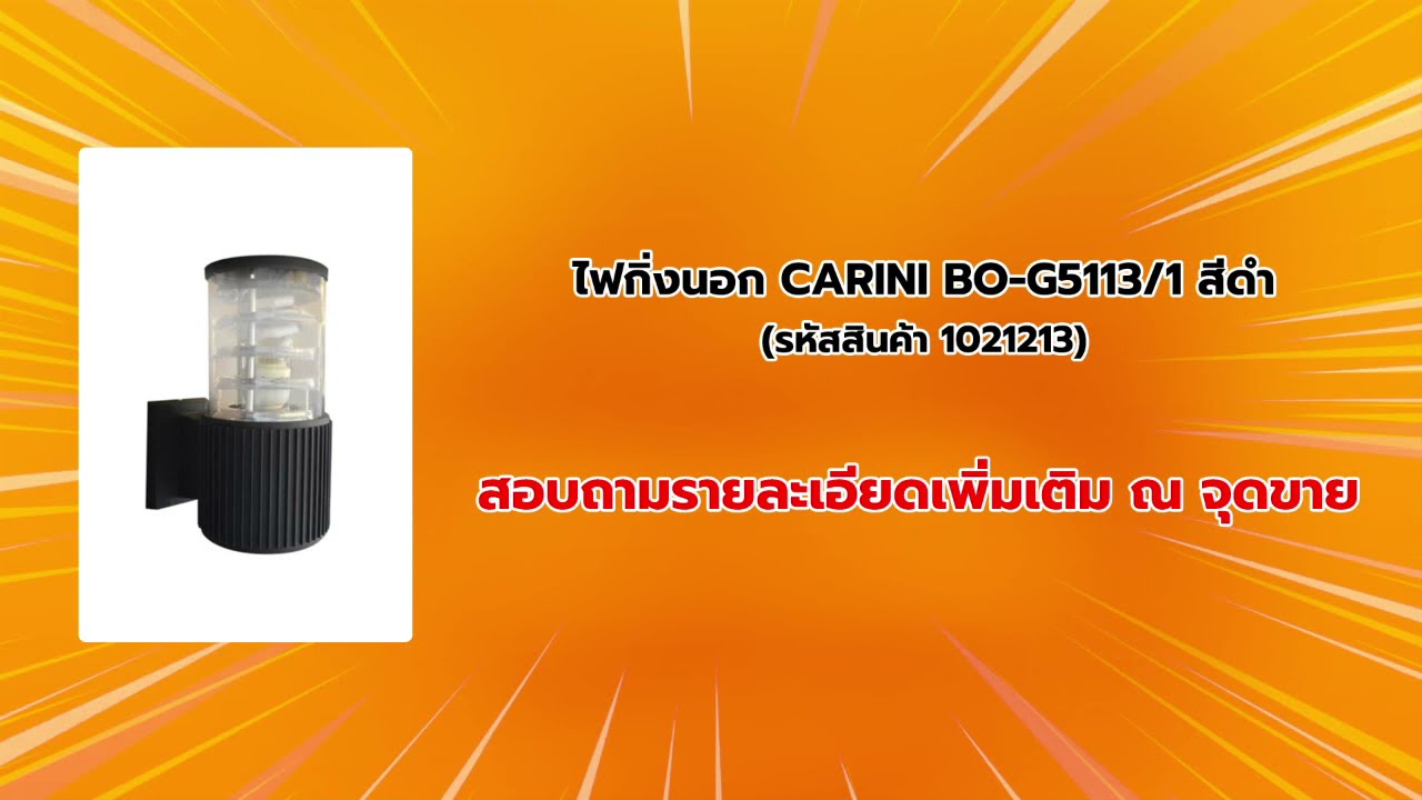 HomePro Shop Now - เครื่องใช้ไฟฟ้า : ไฟกิ่งนอก CARINI