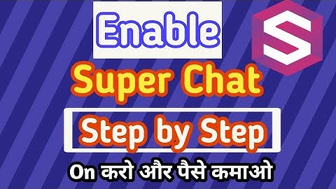 How To Enable Super Chat On YouTube || Step By Step ||