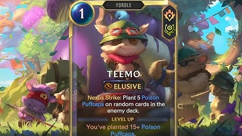 Teemo level up LoR