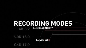 LUMIX S1H Tutorial 04: Recording Options Part 1