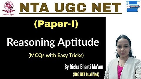 Reasoning Aptitude (Part-01) Important MCQs for NTA UGC NET (Paper-1)||By Richa Bharti Ma