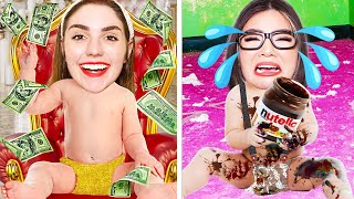 IF I WAS ADOPTED BY A BILLIONAIRE | 10 FUNNY SITUATIONS HACKS PRANKS & IDEAS BY CRAFTY HACKS