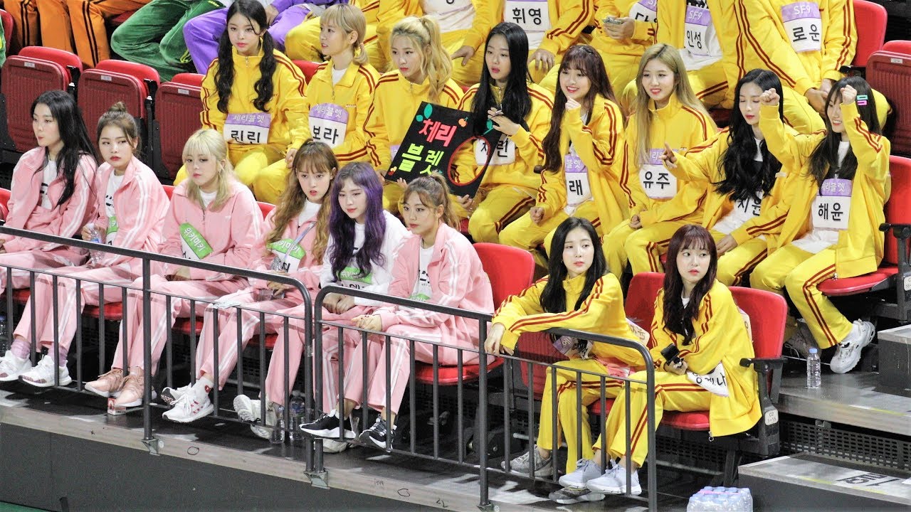 190107 위키미키 (Weki Meki) 에이프릴 (April) 체리블렛 (Cherry Bullet) 대기석 - 2019 설특집 아육대