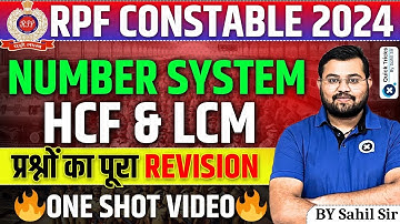 RPF Constable 2024-25|Number System, HCF & LCM Full Revision Class |RPF Constable Maths by Sahil sir
