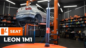 How to change rear shock absorber on SEAT LEON 1M1 [TUTORIAL AUTODOC]