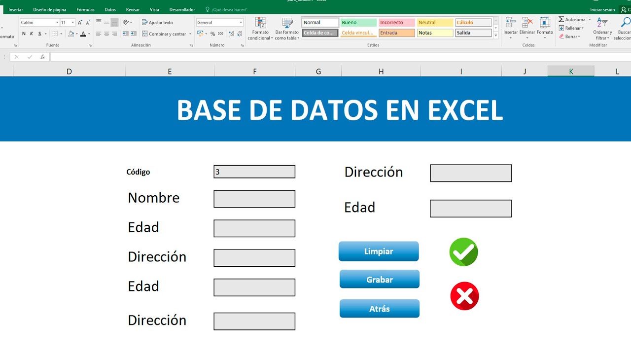 Introducir 52+ imagen modelo base de datos en excel