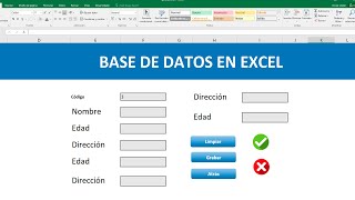Como Crear Una Base De Datos En Excel