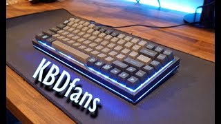 Kbd 75 keyboard with 62g zilent tactile switches from "round 11".
lubing is important to fix scratchiness and reduce noise! aluminum
case plate, very sto...