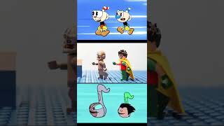 Look a Birdie! LEGO vs Cuphead FNF Mods #fnf #shorts #cyborg