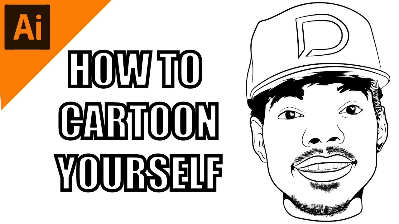 How To Cartoon Yourself - Step By Step outline / Adobe Illustrator ...