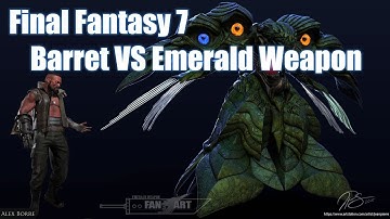Final Fantasy 7 - Barret VS Emerald Weapon (Overflow 1 Hit)
