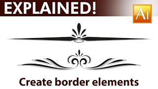 Adobe Illustrator Tutorial - How to create calligraphic border elements - 01