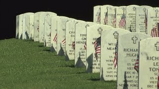 People find solace in planting flags on graves for Memorial Day Weekend