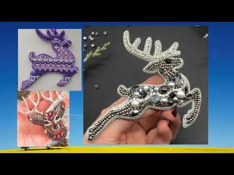 Брошки из бисера - для вдохновения. Олени. Часть 2