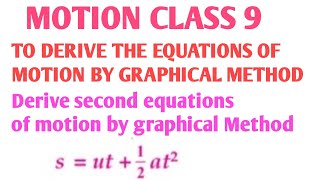 Second equation of motion by graphical method | To derive the equation of motion by graphical method