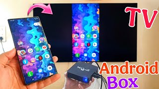 MXQ Pro 4k Android Box Me Mobile Phone Ke Screen Cast Kare| How To Mirror Your Screen To Android Box