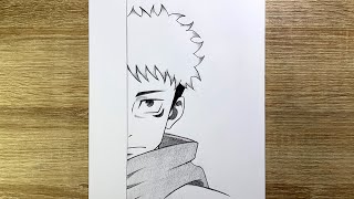 How To Draw Yuji Itadori From Jujutsu Kaisen Easy Anime Drawing Tutorial Step By Step