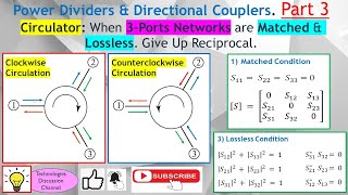 Power Divider #3. RF Circulators: How Non-Reciprocal, Matched & Lossless Devices Control Signal Flow