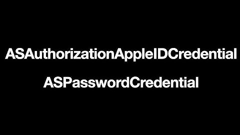 Sign In With Apple Part 3 - ASAuthorizationAppleIDCredential and ASPasswordCredential