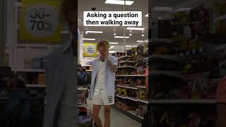 Asking a question then walking away #publicreaction #nice