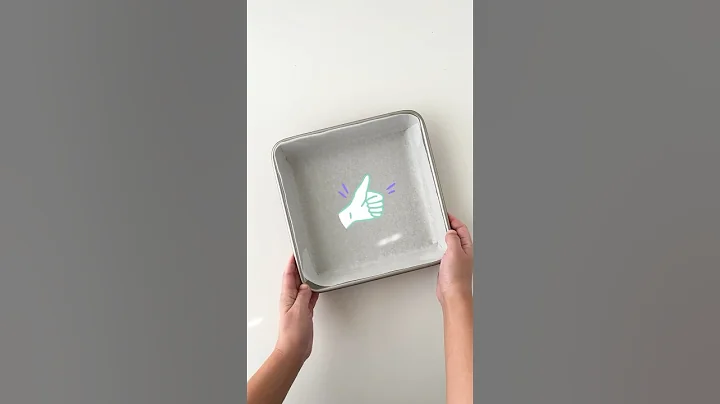 Easiest way to line a square pan with parchment paper. #baking #bakingtips #bakinghacks