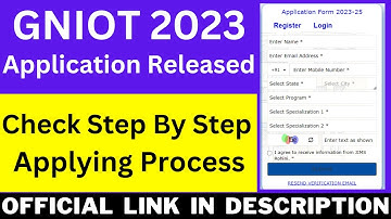 GNIOT 2023 Application Form (Released) - How To Fill GNIOT Application Form 2023