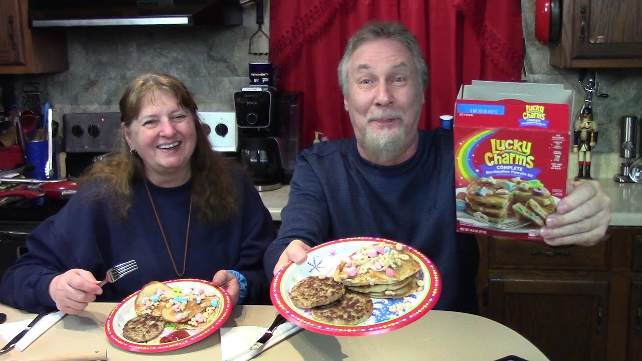 Lucky Charms Pancakes for Supper YouTube
