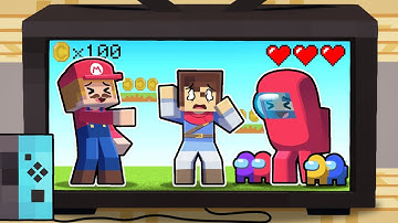 My Friends Trapped Me In a VIDEO GAME In Minecraft!