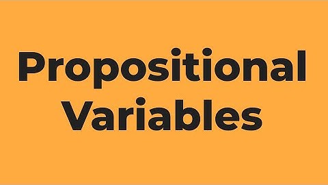 Propositional Variables | Mathematical Logic