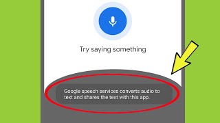 What is Google speech services converts audio to text and shares the text with this app screenshot 2
